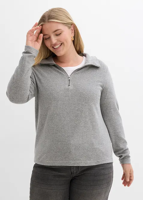 Langermet topp i frott&eacute;, bonprix