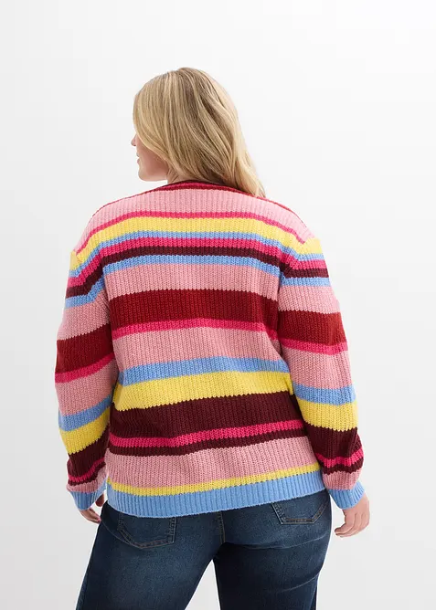 Oversized cardigan med ull, bonprix