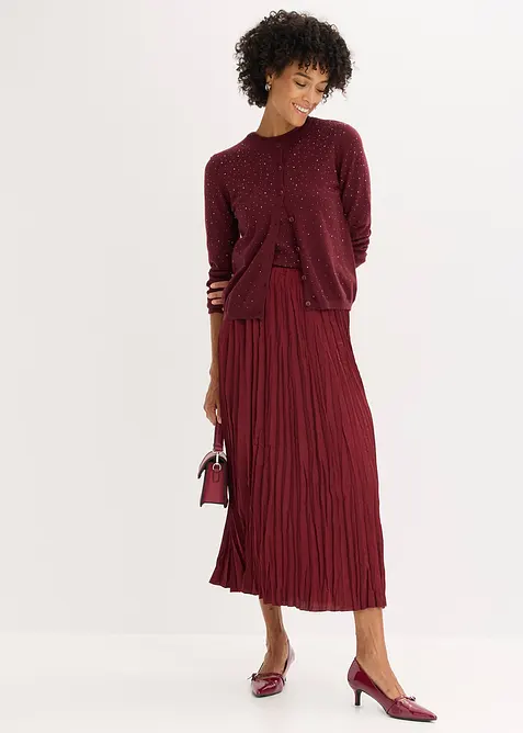 Cardigan med strass, bonprix