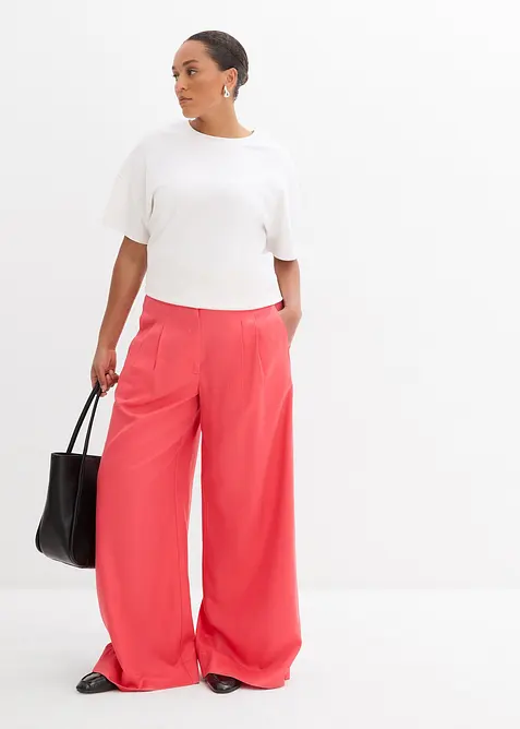 Bukse i lett lyocell med legg, bonprix