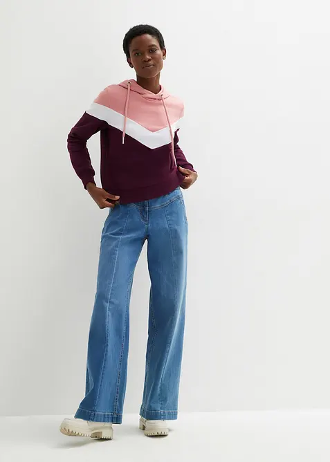 Hettegenser med stor krage, bonprix