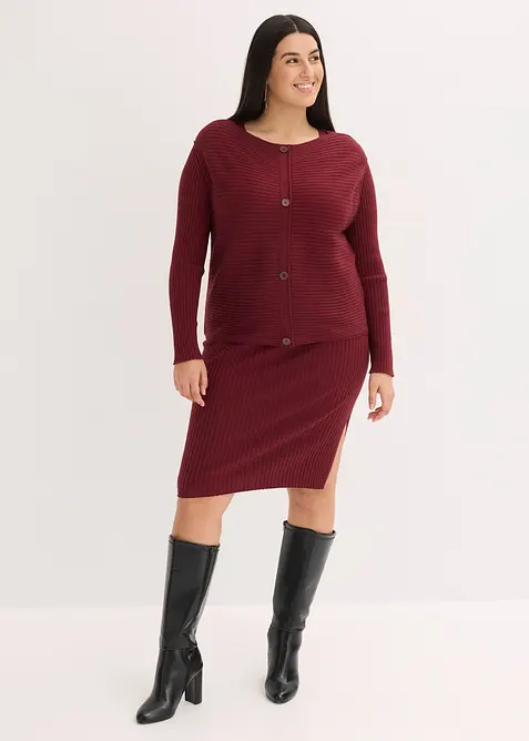 Strikket kjole og vest (2-delt sett), bonprix
