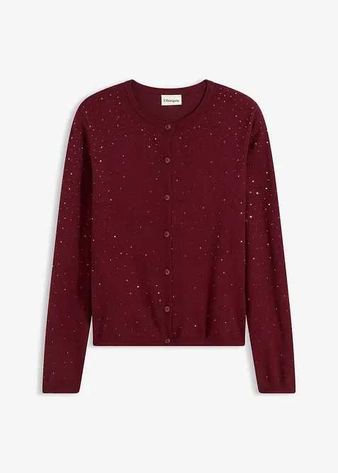 Cardigan med strass, bonprix