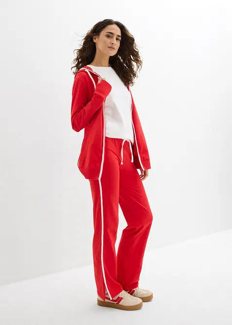 Joggedress i bomull med elastan, bonprix