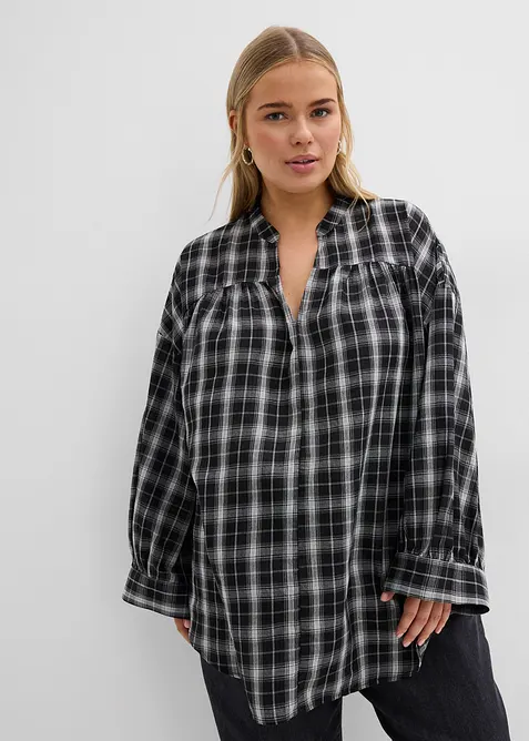 Lang, oversized bluse, bonprix