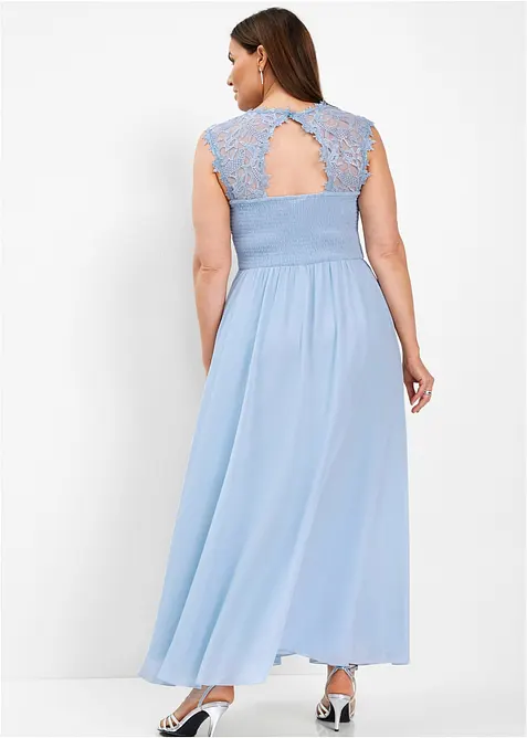 Maxikjole med blonder, bonprix