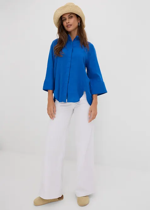 Wide Leg-jeans Mid Waist, Stretch, bonprix