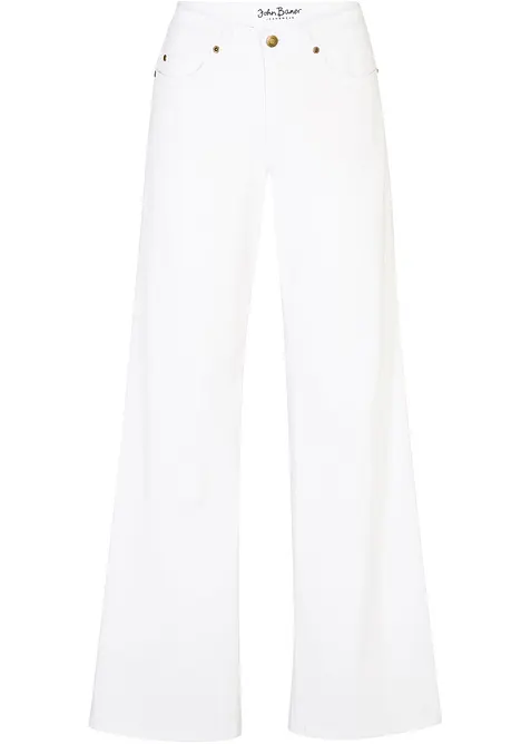 Wide Leg-jeans Mid Waist, Stretch, bonprix