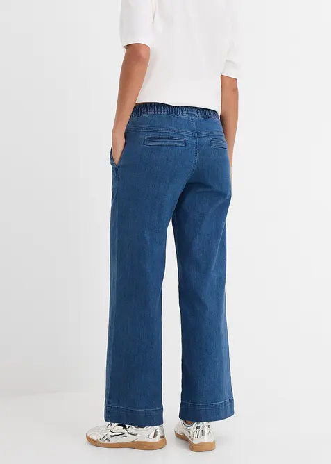 Wide Leg-jeans Mid Waist, Stretch, bonprix