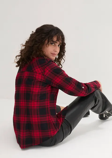 Rutete skjorte i 100% bomull, bonprix