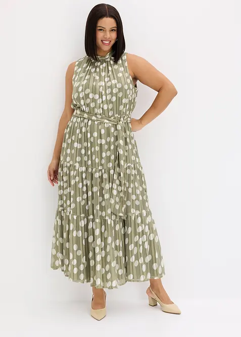 Chiffonkjole med glitter, bonprix