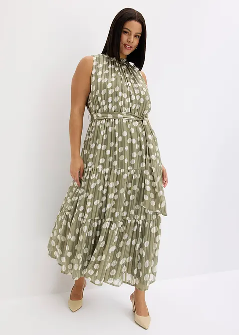 Chiffonkjole med glitter, bonprix