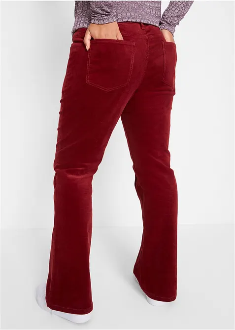 Stretch-cordbukse, Bootcut, bonprix