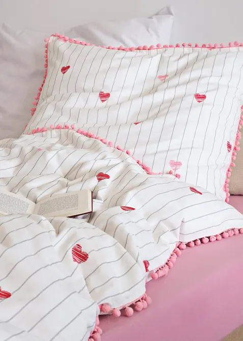 Sengesett med pomponger, bonprix