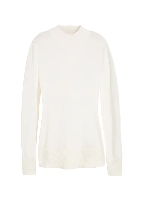 Basic genser med st&aring;krage, med resirkulert bomull, bonprix