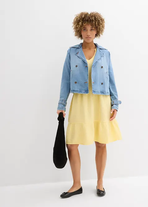 Oversized kjole i bomullsmusselin, bonprix