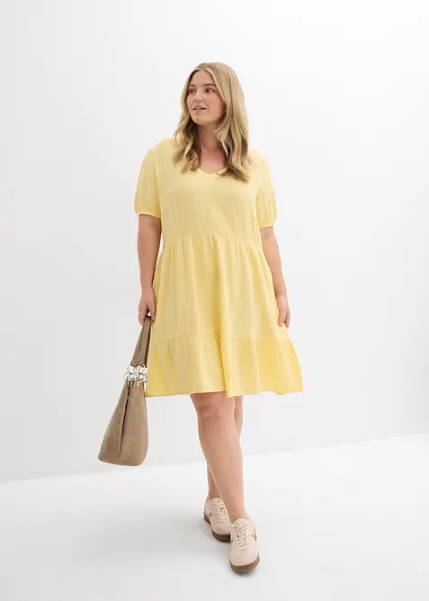 Oversized kjole i bomullsmusselin, bonprix