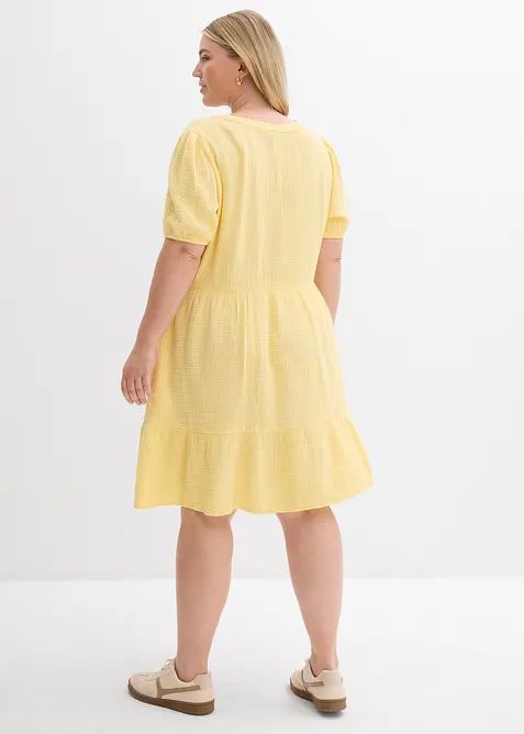 Oversized kjole i bomullsmusselin, bonprix