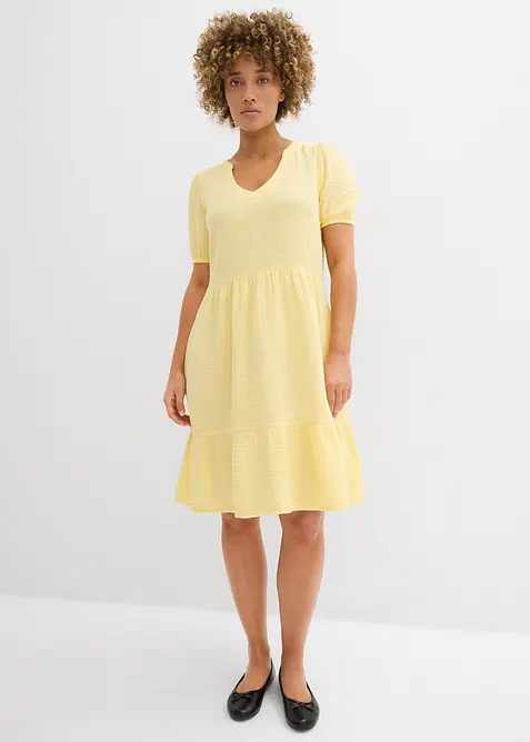 Oversized kjole i bomullsmusselin, bonprix