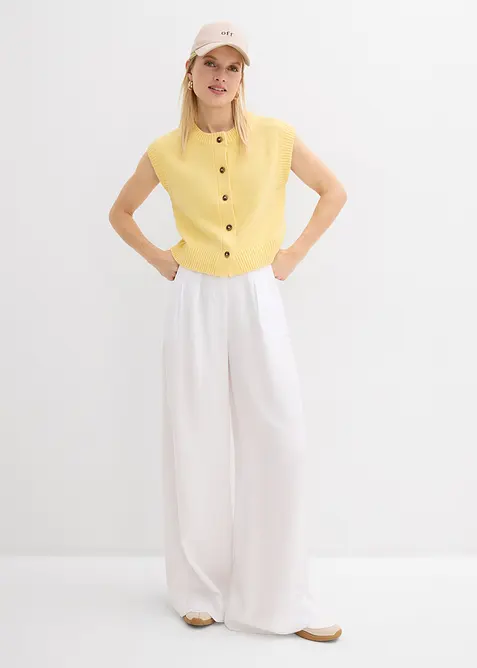 Bukse i lett lyocell med legg, bonprix