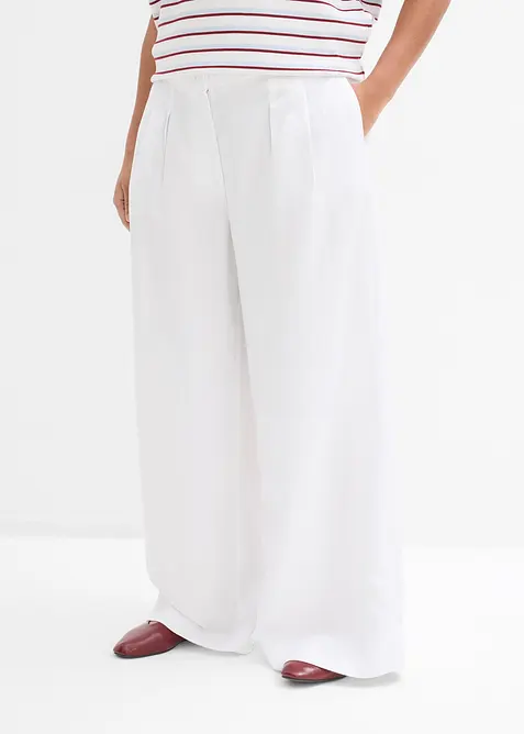 Bukse i lett lyocell med legg, bonprix