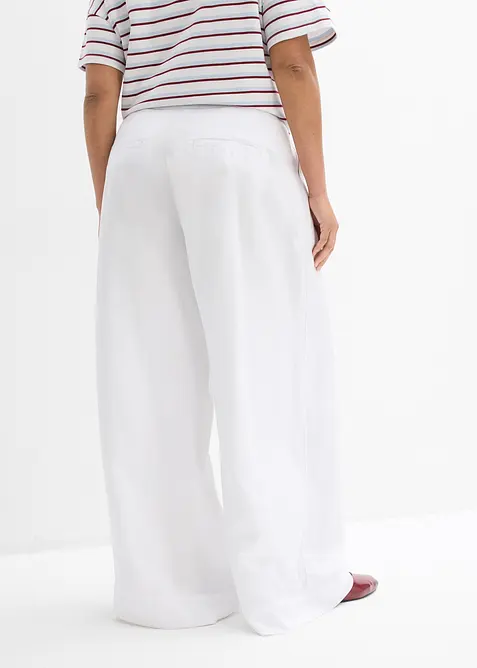 Bukse i lett lyocell med legg, bonprix