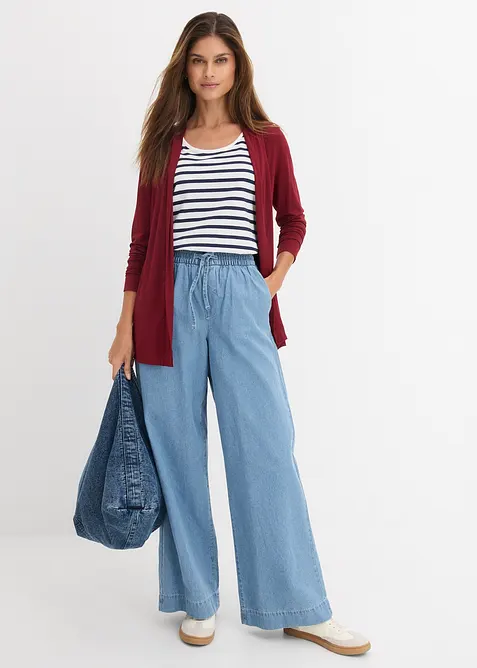 Wide Leg-jeans, Mid Waist, komfortlinning, bonprix
