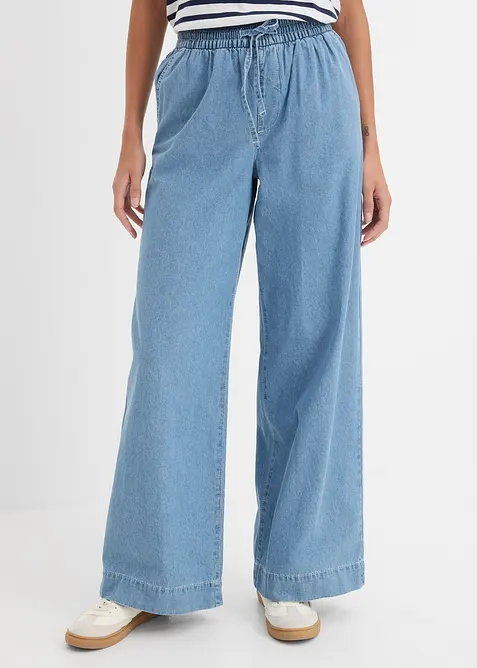 Wide Leg-jeans, Mid Waist, komfortlinning, bonprix