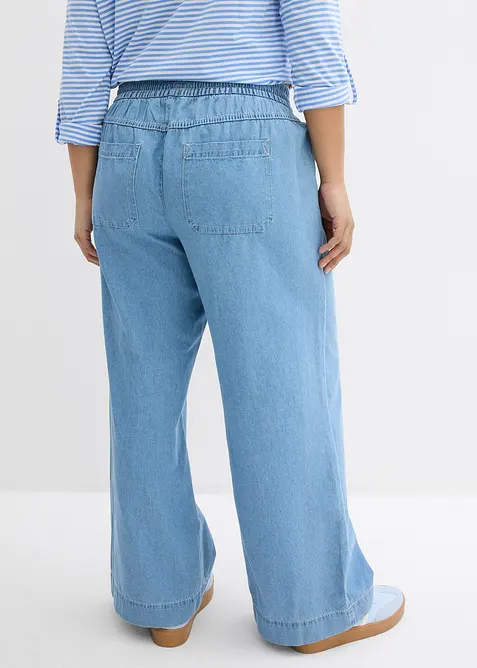 Wide Leg-jeans, Mid Waist, komfortlinning, bonprix