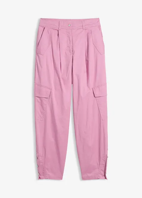 Cargobukse i bomull med stretch, bonprix