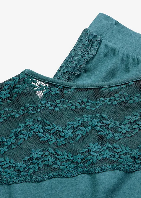 Pyjamas med viskose og blonde, bonprix