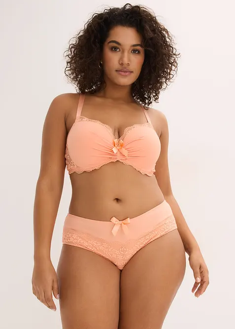 Padded-BH med blomsterblonde, bonprix