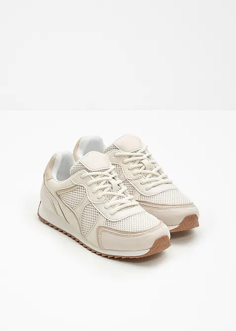 Chunky sneakers med mesh-innfellinger, bonprix