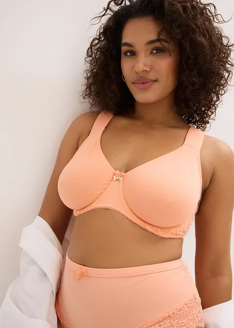 T-skjorte BH med spiler og &oslash;kologisk bomull (2-pack), bonprix