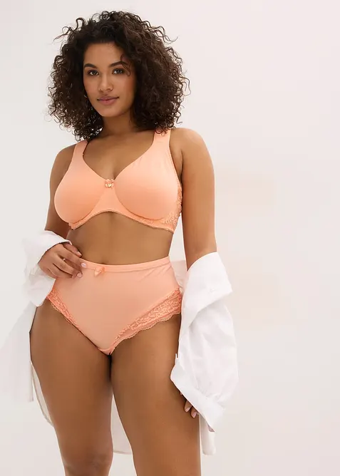 T-skjorte BH med spiler og &oslash;kologisk bomull (2-pack), bonprix