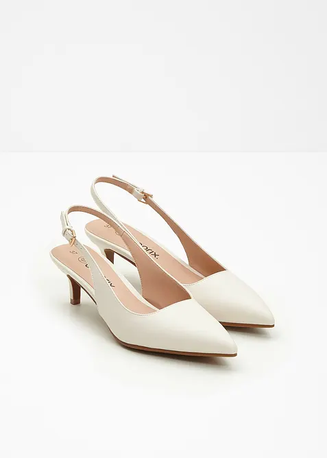 Slingbacks med smale h&aelig;ler, bonprix