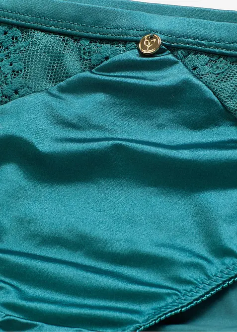 Truse i materiale med glans, bonprix