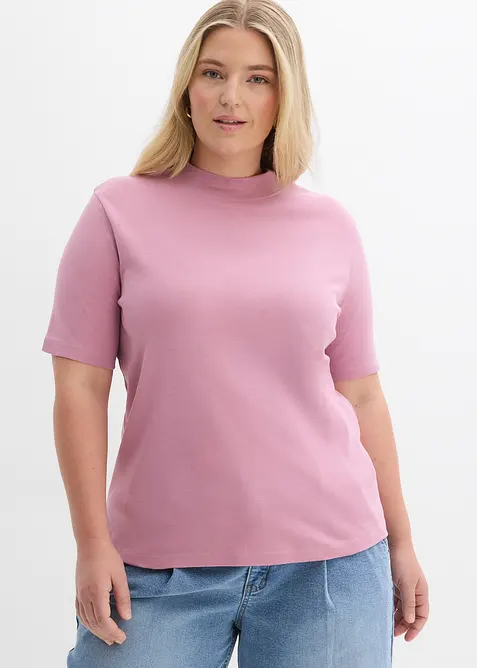 Ribbet topp i 100% bomull, bonprix