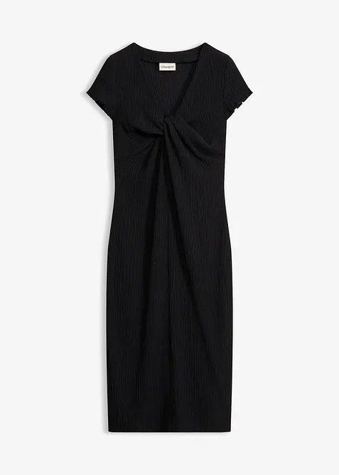 Jerseykjole i strukturert, kreppet materiale, bonprix