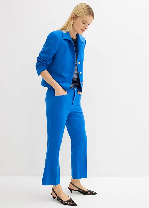 7/8-bukse med utsvingte ben og dekorativ knapp, bonprix