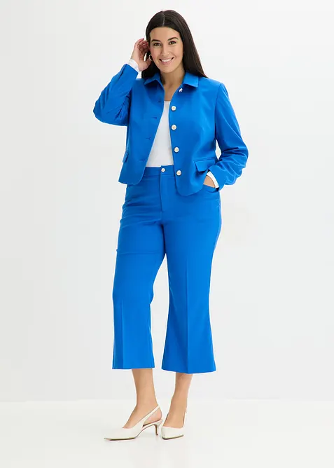 7/8-bukse med utsvingte ben og dekorativ knapp, bonprix