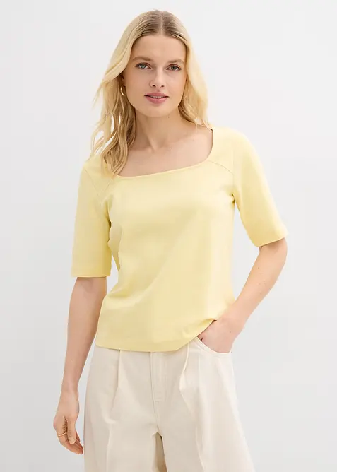 T-skjorte i formstabil, &oslash;kologisk bomull, bonprix