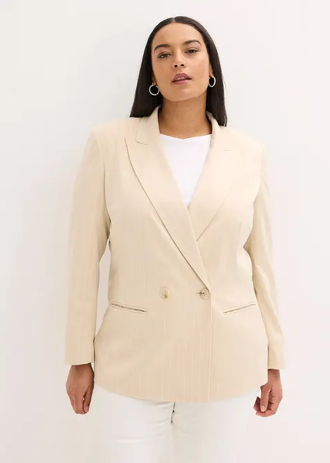 Blazer med n&aring;lestriper, bonprix
