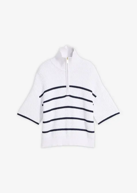 Half zip genser med bomull, bonprix