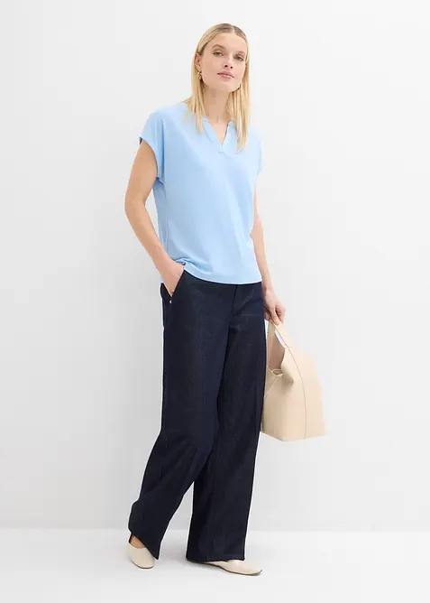 Topp med satengkant, bonprix