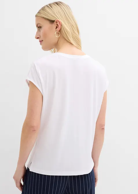 Topp med satengkant, bonprix