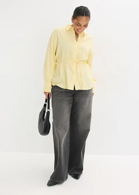 Skjorte i lett viskosemiks, bonprix