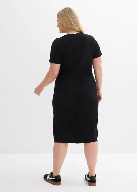 Trikotkjole i strukturmateriale, bonprix