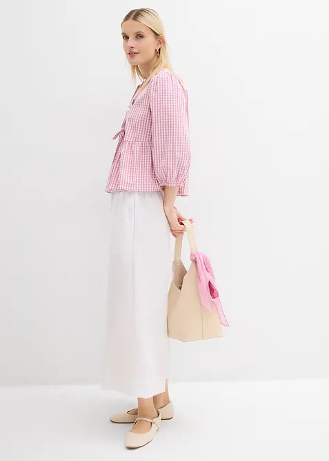 Bluse med knyting, bonprix