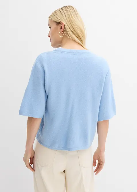 Finstrikket cardigan med sl&oslash;yfer, bonprix